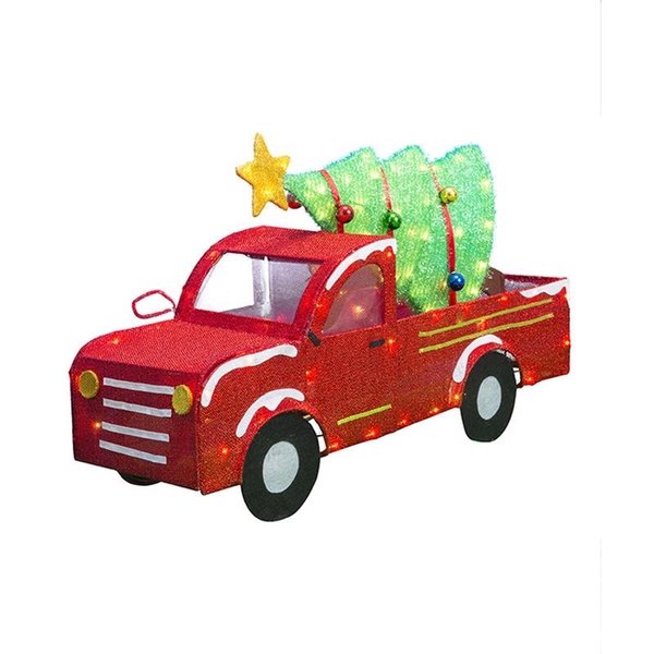 Celebrations Incandescent Clear/Warm White 21.65 in. Lighted Merry Christmas Truck Yard Decor 20DH091818